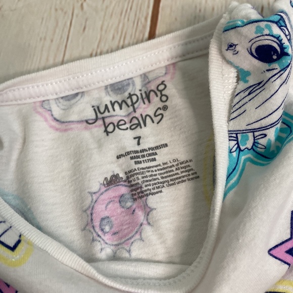 LOL Surprise Allover Face Pink/Blue/Yellow Pastel Doll Tee Shirt - Picture 3 of 4